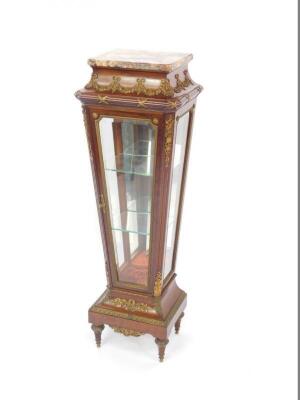 A Louis XVI style mahogany and brass mounted vitrine