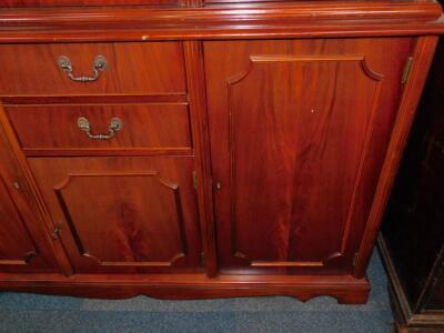 A Georgian style mahogany cupboard bookcase - 3