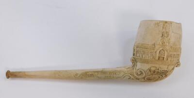 A clay pipe commemorating the Great Exhibition 1862 - 2