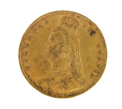 A Victorian gold half sovereign 1892 - 2