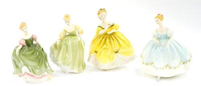 Four Royal Doulton figures