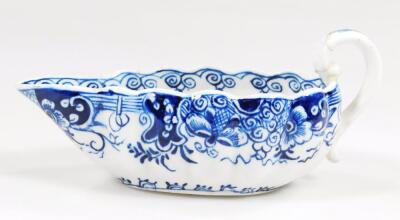 An 18thC Derby blue and white sauce boat - 14