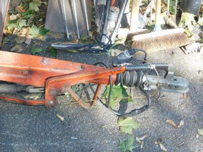 A wood and metal framed single axle trailer - 2