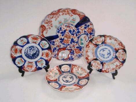 A 19thC Imari saucer dish 31cm dia