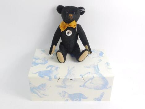 A Steiff Replica of a 1925 black mohair Teddy Bear