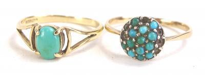 Two 9ct gold dress rings