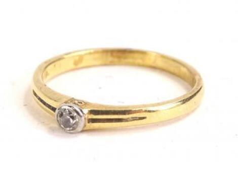 An 18ct gold diamond solitaire ring