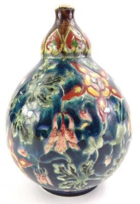 A Royal Bonn Old Dutch pattern bottle or gourd shaped vase