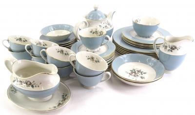 A Royal Doulton Rose Elegans pattern part dinner and tea service