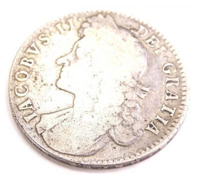 A James II silver shilling