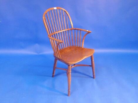 A 19thC spindle back Windsor chair