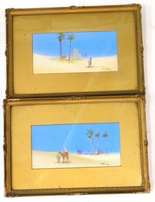 F Varley. Desert scenes with camels etc.