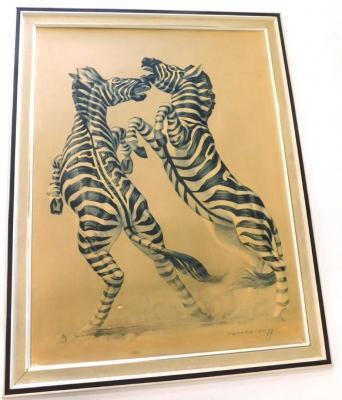 After Tretchikoff. Fighting Zebras