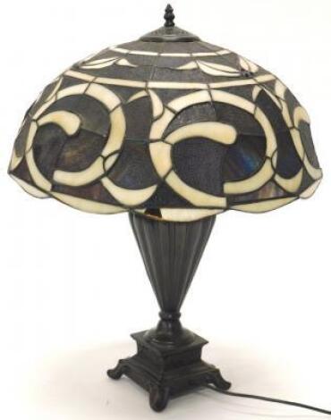 A late 20thC Tiffany style table lamp