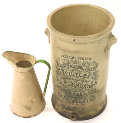 A Fulham Pottery stoneware water filter