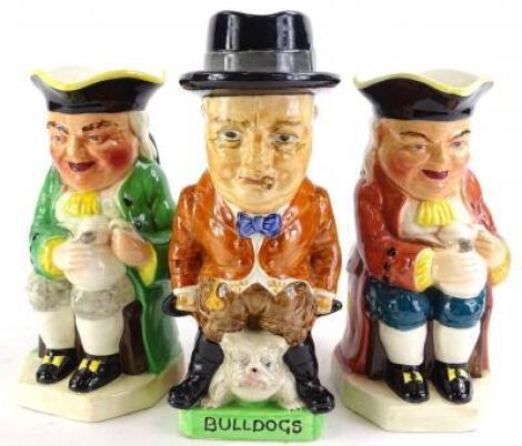 A Burleighware John Bull Churchill toby jug