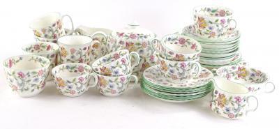 A Minton Haddon Hall pattern part tea service etc