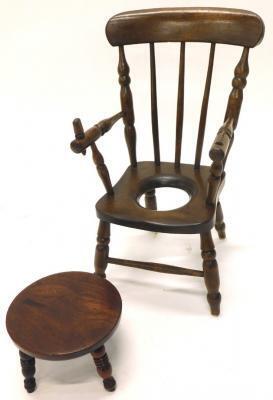 A 19thC mahogany circular foot stool