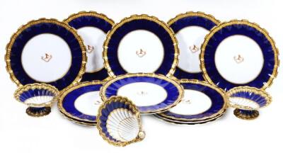 A 19thC Copeland china porcelain dessert service