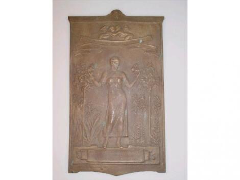 A George V bronze prize plaque - Open Championship - Horticultural Prize