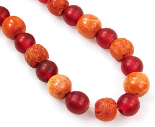 A molten lava and beaded necklace