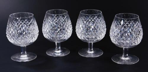 Four Waterford Crystal brandy balloons