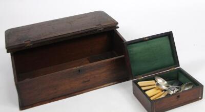 A late 19thC mahogany clerk's box - 2