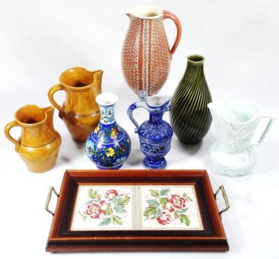 Various decorative jugs and vases
