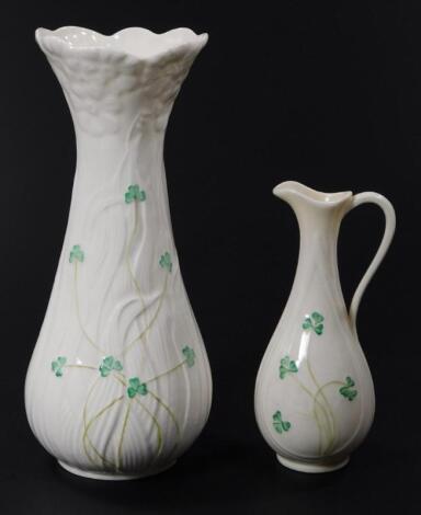 A Belleek vase