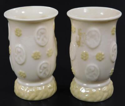 Two 20thC Belleek vases - 4