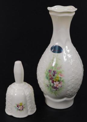 Two 20thC Belleek vases - 6