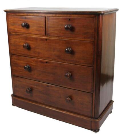 A 19thC mahogany chest