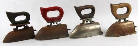 Four various early 20thC American irons