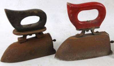 Four various early 20thC American irons - 2