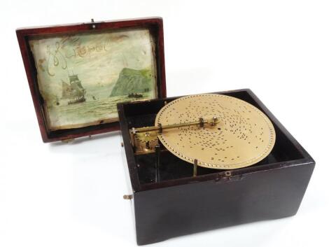 An early 20thC Polyphon style disc player