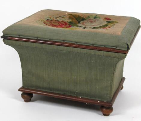 A 19thC mahogany framed embroidered box