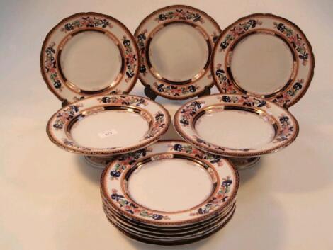 A 19thC Staffordshire pottery part dessert service