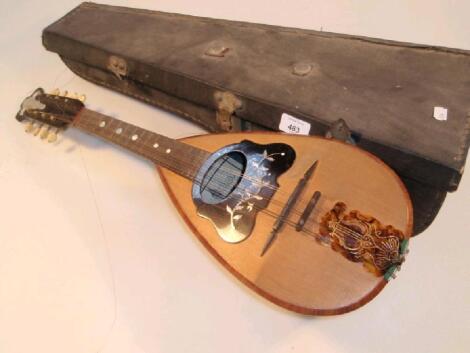 A cased Gennaro Maglioni mandolin