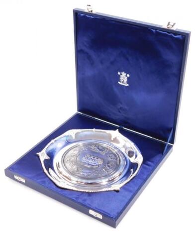 An Elizabeth II silver Royal Mint Classics The Waterloo Salver