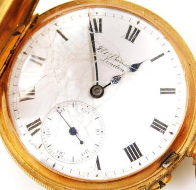 *An 18ct gold half hunter pocket watch - 2