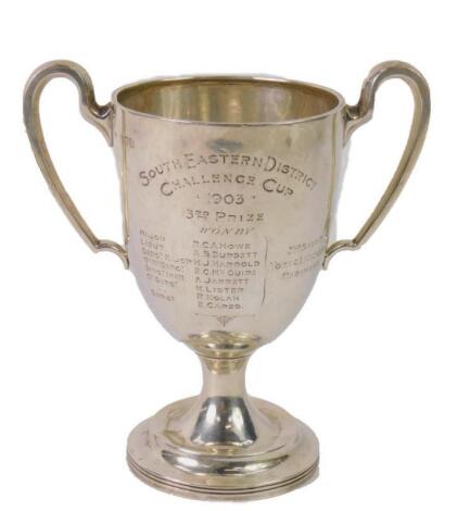 An Edward VII silver military trophy