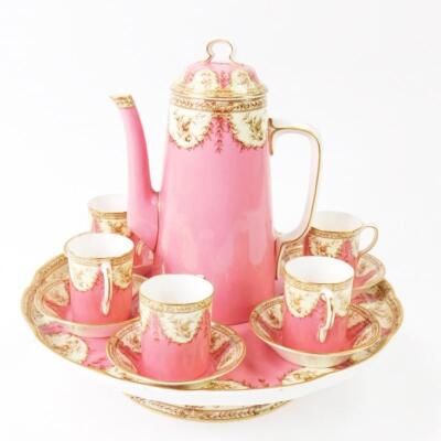 A Royal Worcester porcelain part Cabaret set