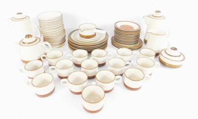 A group of Denby pottery dinner tea and coffee wares