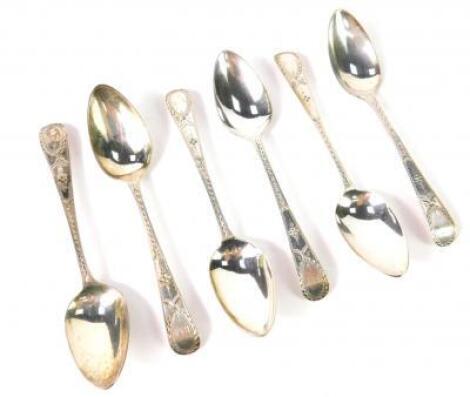 A set of six George III silver teaspoons