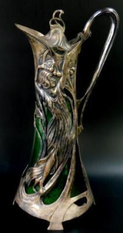 An Art Nouveau style claret jug