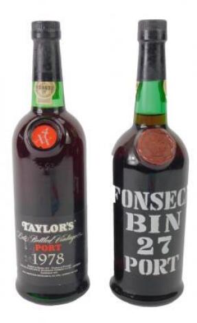 A bottle of Taylors Late Bottled Vintage Port 1978