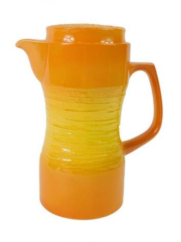 A Carltonware vintage 1960's orange coffee jug