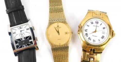 A Raymond Weil Gentleman's 18ct gold plated wristwatch