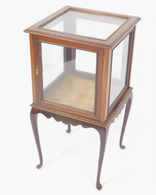 A Victorian mahogany bijouterie cabinet