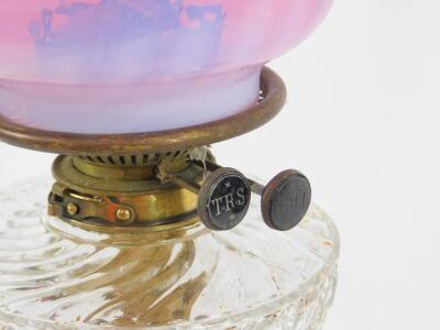 A TRS brass Corinthian column oil lamp - 2